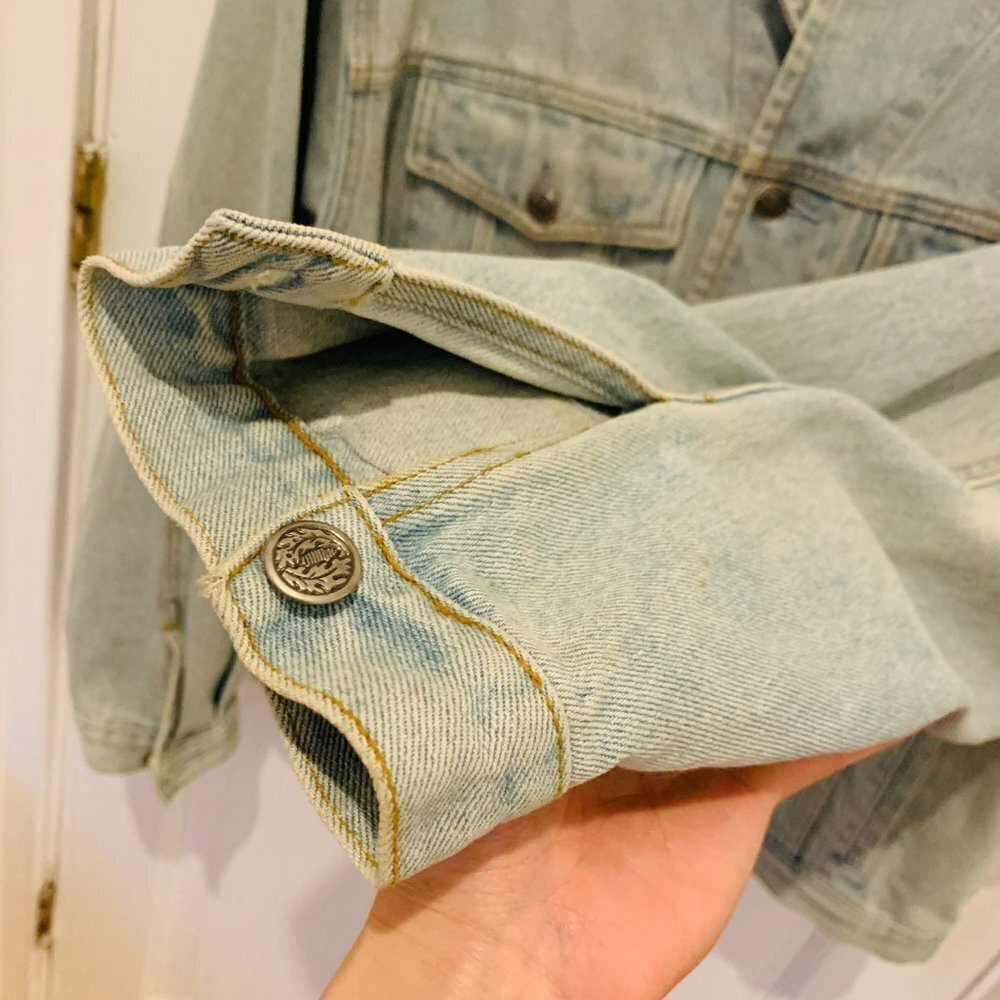 80s 90s Vintage Copa Banana GARFIELD Denim Jean Jacket Mens Large - Picture 11 of 16